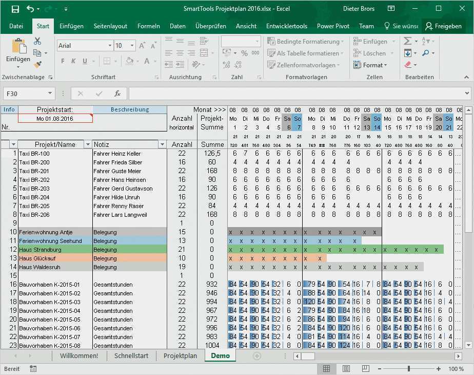 Belegungsplan Excel Vorlage Schön Belegungsplan Excel ...