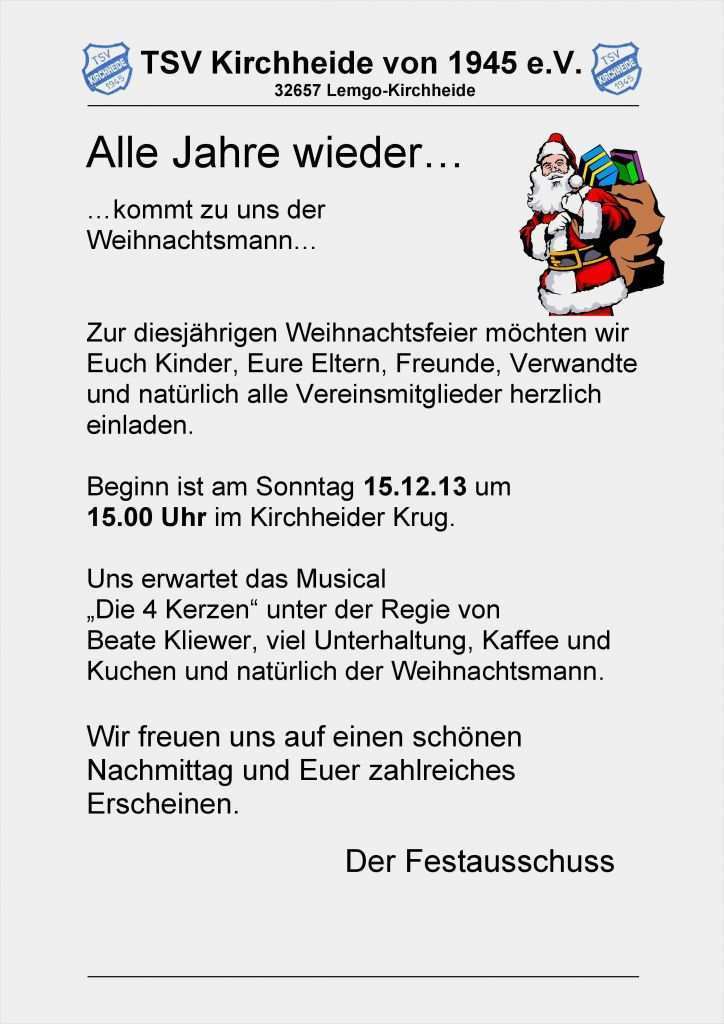 Einladung Weihnachtsfeier Kollegen Vorlage Bewundernswert ...