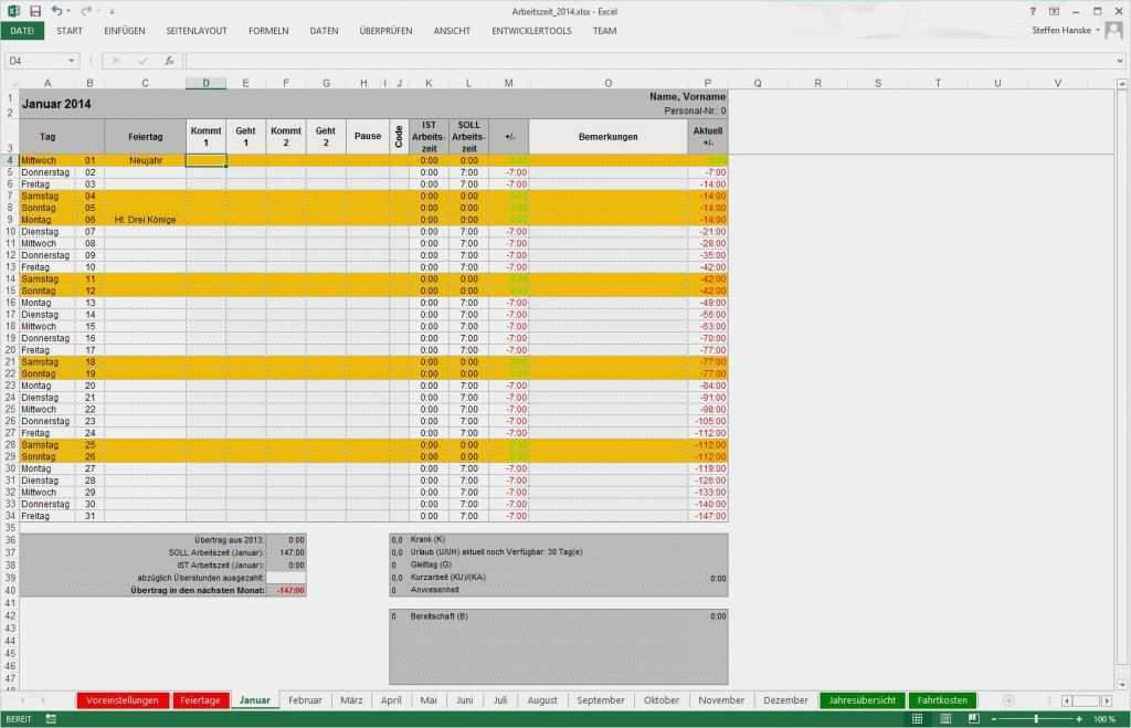 Excel Arbeitszeit Berechnen Mit Pause Vorlage Einzigartig ...