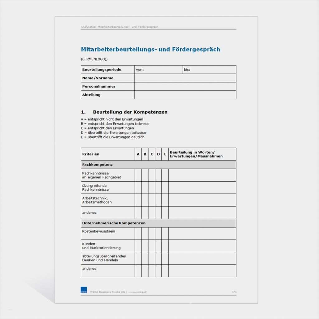 Mitarbeitergespräch Protokoll Vorlage Kostenlos ...