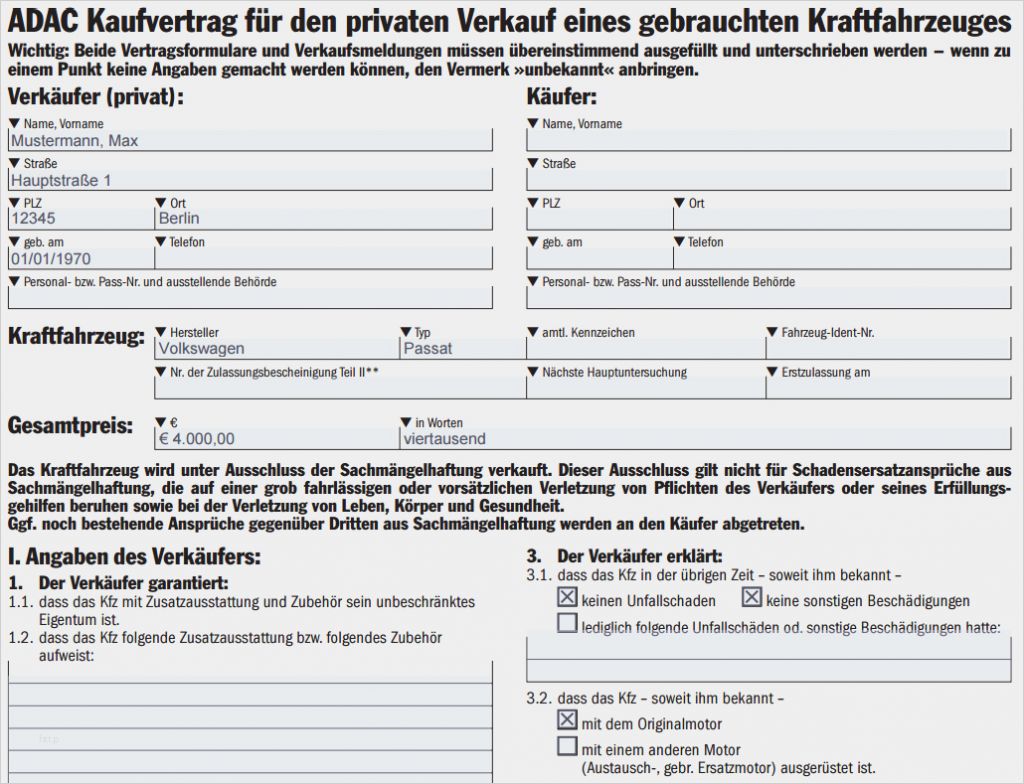 Mobile Kaufvertrag Vorlage Süß Muster Kaufvertrag Auto Privat