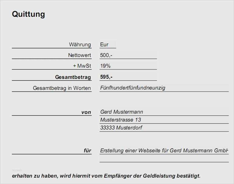 Quittung Privatverkauf Vorlage Ohne Mehrwertsteuer Erstaunlich 8