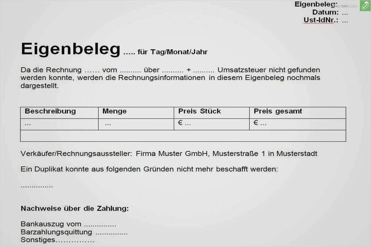 40 Fabelhaft Quittung Privatverkauf Vorlage Ohne Mehrwertsteuer Ideen