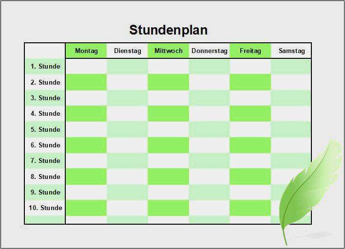 Stundenplan Vorlage Excel Luxus Stundenplan Vorlagen Word ...