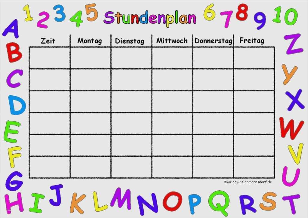 Verhaltensampel Grundschule Vorlage Bewundernswert Stundenplan Vorlage