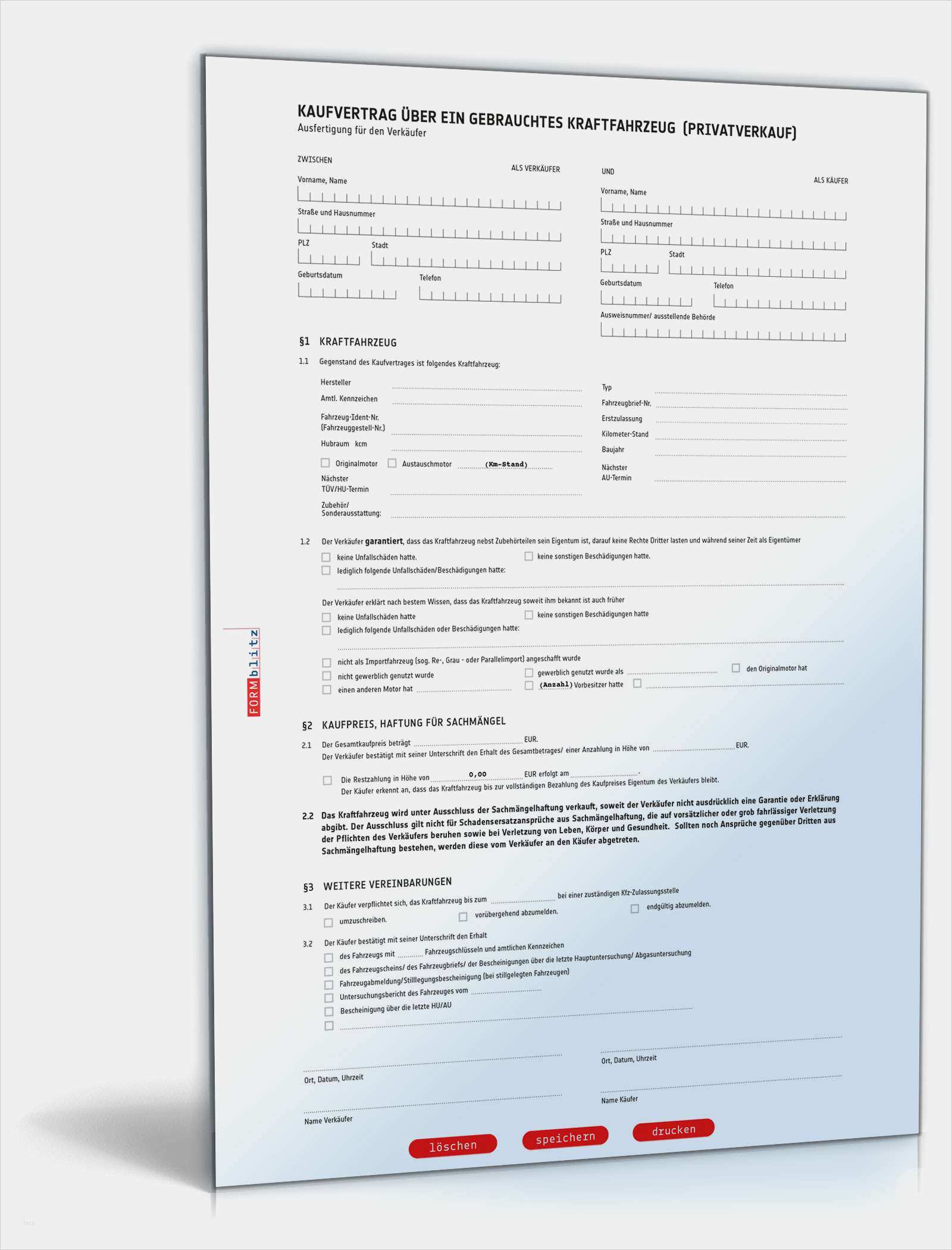 Vorlage Kaufvertrag Auto Gekauft Wie Gesehen H Bsch Kfz Kaufvertrag