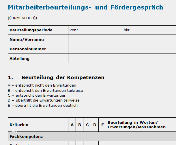 36 Fabelhaft Vorlage Mitarbeitergespräch Word Bilder 