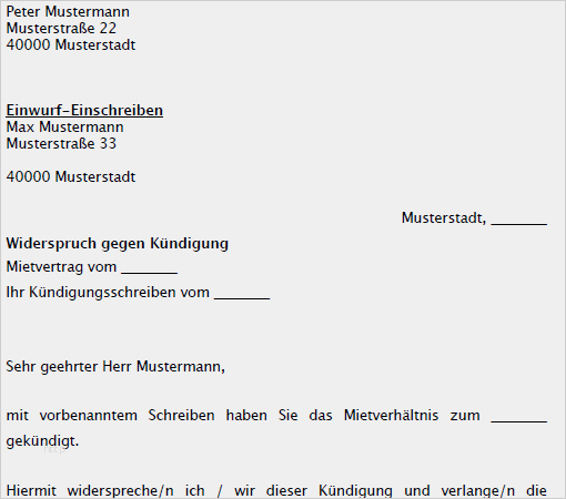 Widerspruch Mieterhöhung Vorlage Best Of Widerspruch Gegen ...