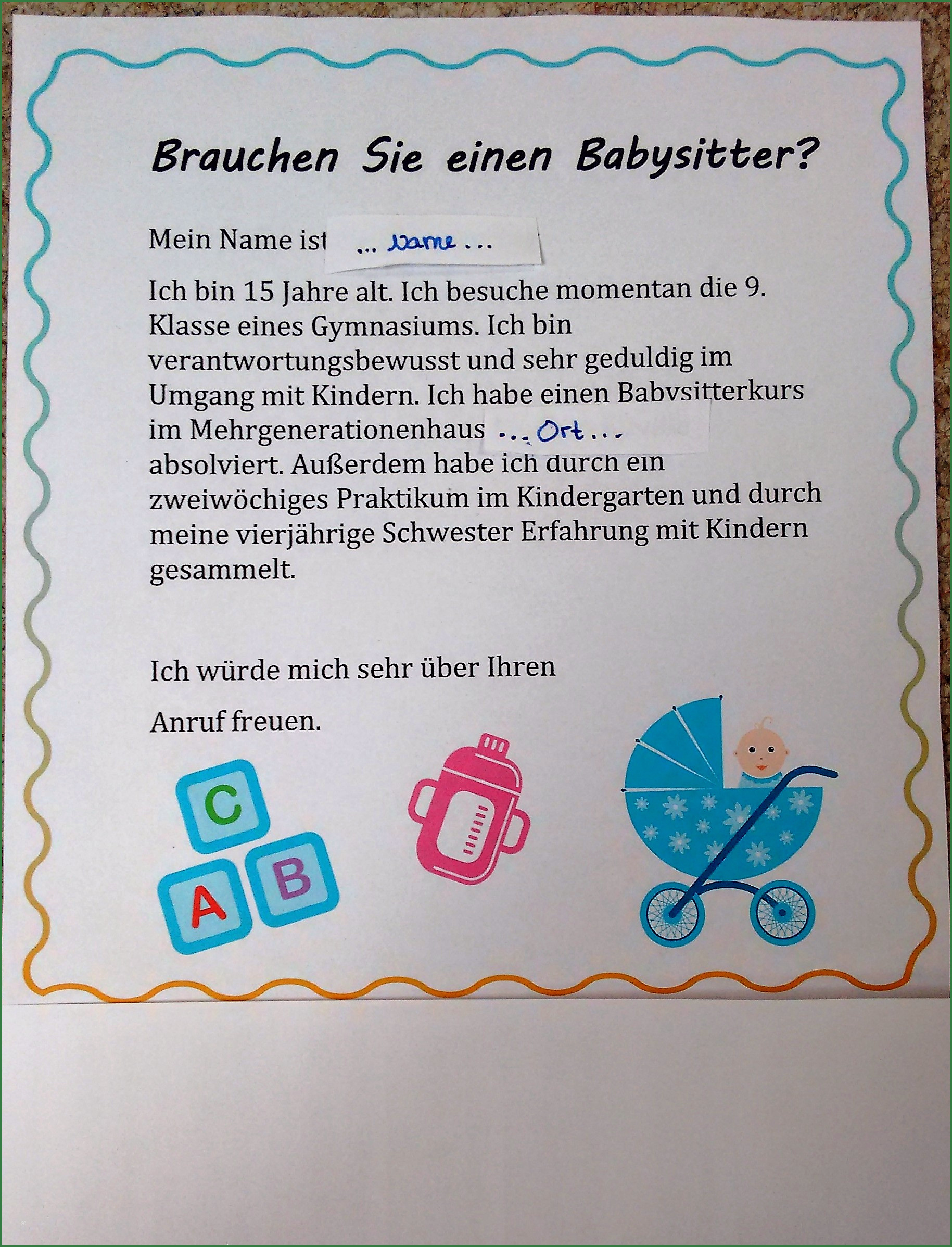26 Beste Babysitter Flyer Vorlage Deutsch Vorräte siwicadilly com