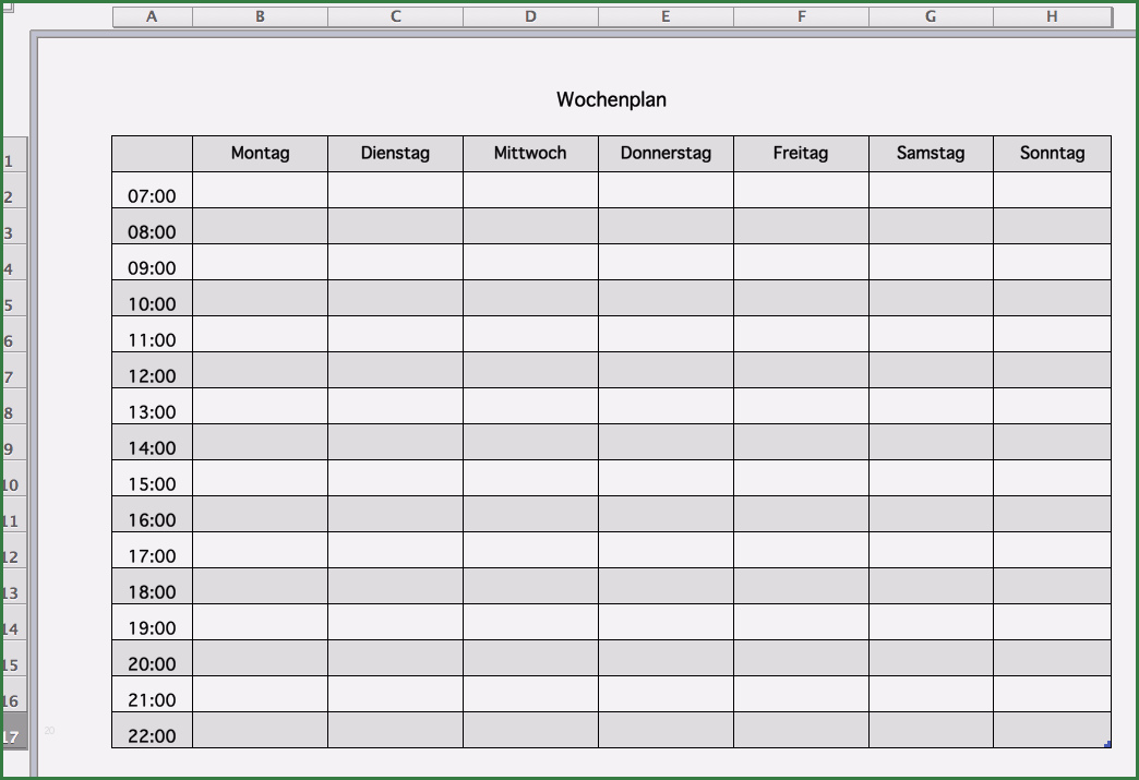 Medikamentenplan Vorlage Word Inspiration Wochenplan Als ...