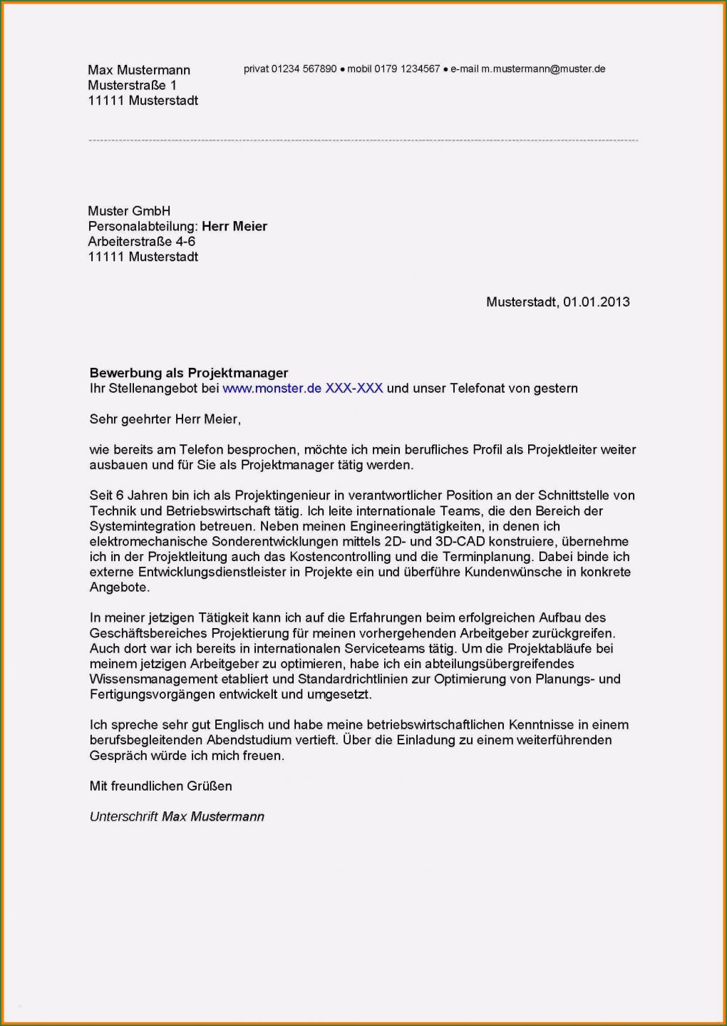 Vorlage Bewerbung Kaufmann Für Büromanagement Beste Unique